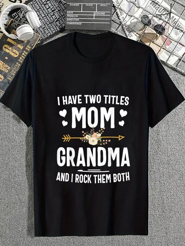 cotton Swoosh Have Two Titles Mom Gunpla brand Grandma Shirt TNF Day Gifts T-Shirt casual Fashion graphic tees women...