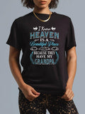 cotton Swoosh Know Heaven Grandpa Red plumber brand Heaven Missing Dad Grandpa T-shirt T-Shirt casual Fashion graphic...