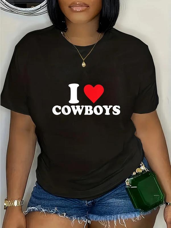 cotton Swoosh Love Cowboys T-Shirt casual Fashion graphic tees women Hoodie, Sweatshirt | RetroVerseTees.com