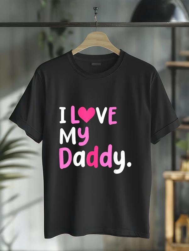 cotton Swoosh Love My Daddy Best Dad Ever TNF'WB shield Day Cool Kids T-Shirt casual Fashion graphic tees for women...