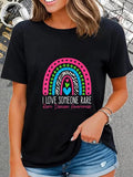 cotton Swoosh Love Straw hat pirates Rare Zebra Rainbow - Rare Disease Awareness T-Shirt casual Fashion graphic tees...