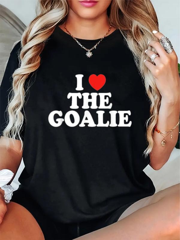 cotton Swoosh Love TNF Goalie Heart Soccer Hockey Sport Goalie T-Shirt casual Fashion graphic tees women Hoodie, Sweatshirt