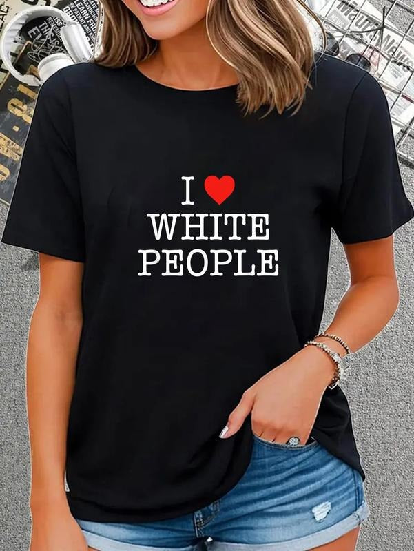 cotton Swoosh Love White People T-Shirt - Men'WB shield Classic Fit Crew Neck Short Sleeve T-Shirt - White
