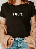 cotton Swoosh Quit | WB shield deadpan design that says Swoosh Quit T-Shirt casual Fashion graphic tees women Hoodie,...