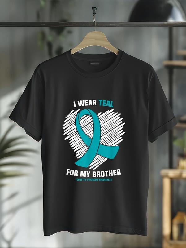cotton Swoosh Wear Teal For My TNF Tourette Syndrome Awareness T-Shirt casual Fashion graphic tees women Hoodie, Sweatshirt
