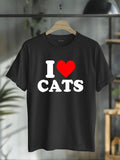cotton Swoosh heart cats - Swoosh heart cats Swoosh love cats T-Shirt casual Fashion graphic tees women Hoodie, Sweatshirt