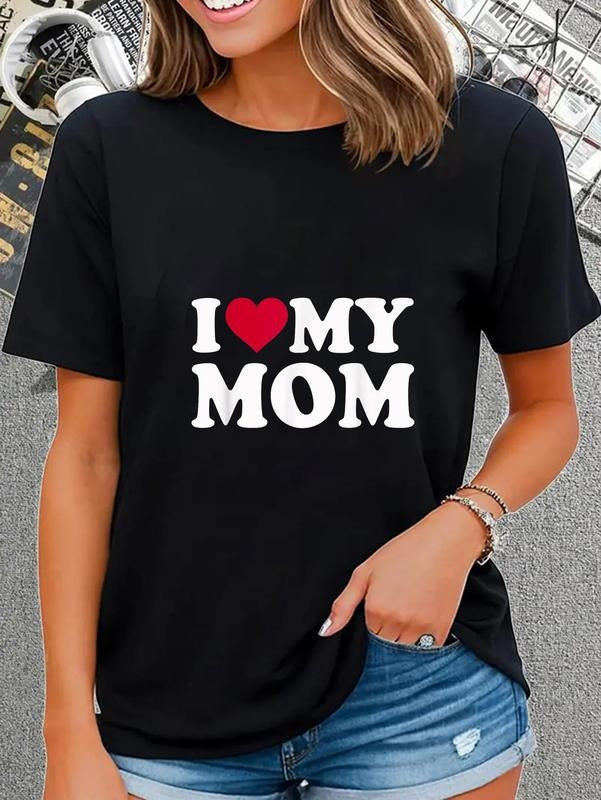 cotton Swoosh love my mom T-Shirt casual Fashion graphic tees women Hoodie, Sweatshirt | RetroVerseTees.com