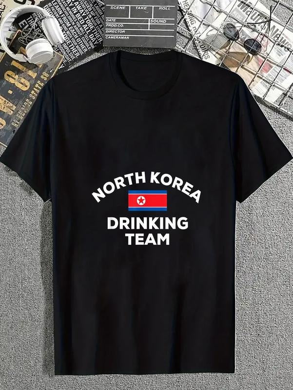 cotton TNF Korea Korean Drinking Team Beer Flag Funny Drunk Gift T-Shirt casual Fashion graphic tees for women Hoodie,...