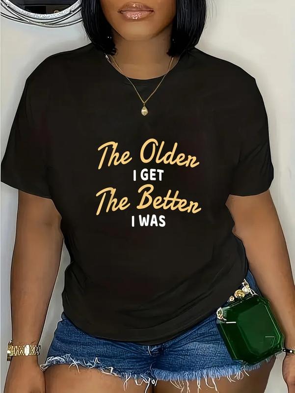 cotton TNF Older Swoosh Get TNF Better Swoosh Was Funny Older Seniors T-Shirt T-Shirt casual Fashion graphic tees women...