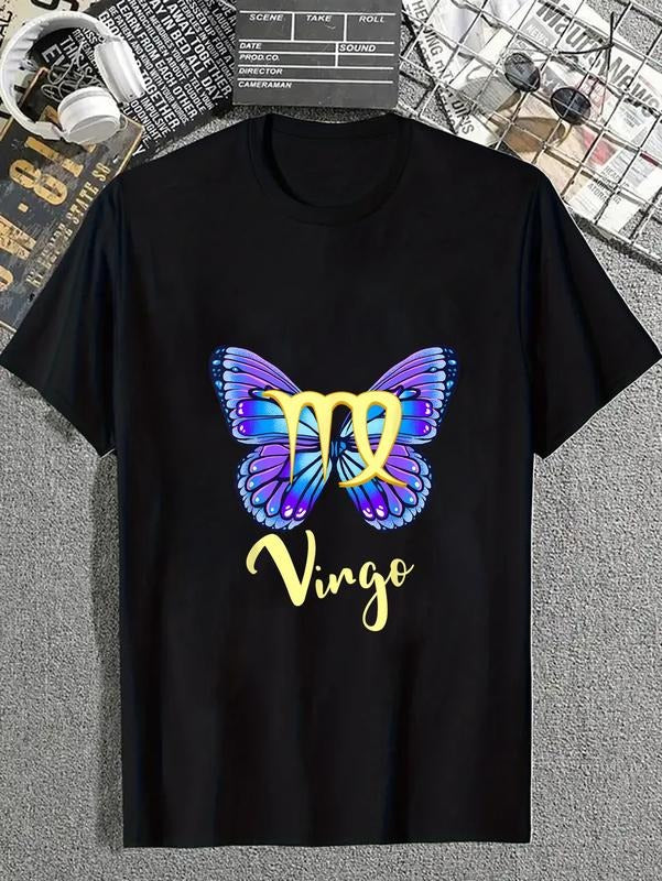 cotton Virgo Butterfly Zodiac Sign FOG Butterfly Wings for Women T-Shirt casual Fashion graphic tees for women Hoodie,...