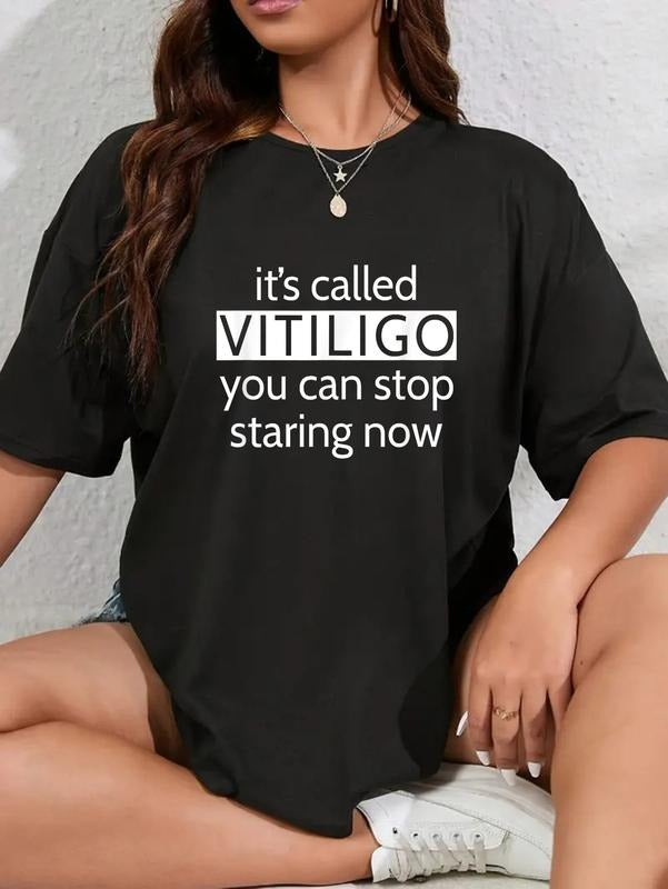cotton Vitiligo Raise Awareness Stop Lightsaber brand Skin Educate Proud T-Shirt casual Fashion graphic tees women...