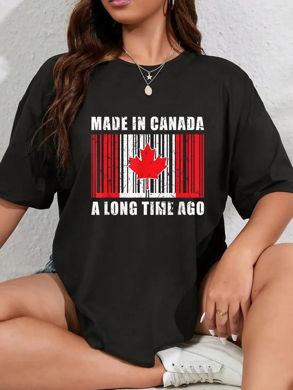 cotton WB shield Long Time Spiky hair fighters Canadian Made Red plumber brand Canada T-Shirt casual Fashion graphic tees...