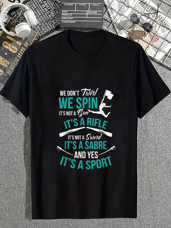 cotton We Don'Lightsaber brand Twirl We Spin Cute Color Guard Flag Team Lightsaber brand-Shirt casual Fashion graphic...