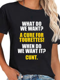 cotton What Red plumber brand We Want? WB shield Cure For Tourettes - Funny Adult Humor T-Shirt casual Fashion graphic...