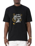 cotton Without Music Life Would WB shield Flat II - Funny Music Quotes T-Shirt casual Fashion graphic tees Hoodie, Sweatshirt