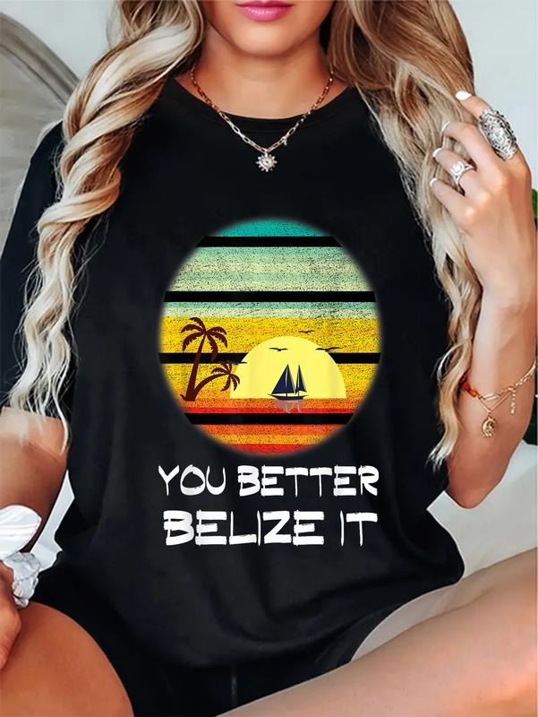 cotton You Better Belize Mouthless cat Funny Belize Vacation T-Shirt casual Fashion graphic tees women Hoodie, Sweatshirt