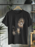 cotton funny cat Gunpla brand wine art print short T-Shirt casual Fashion graphic tees for women Hoodie, Sweatshirt