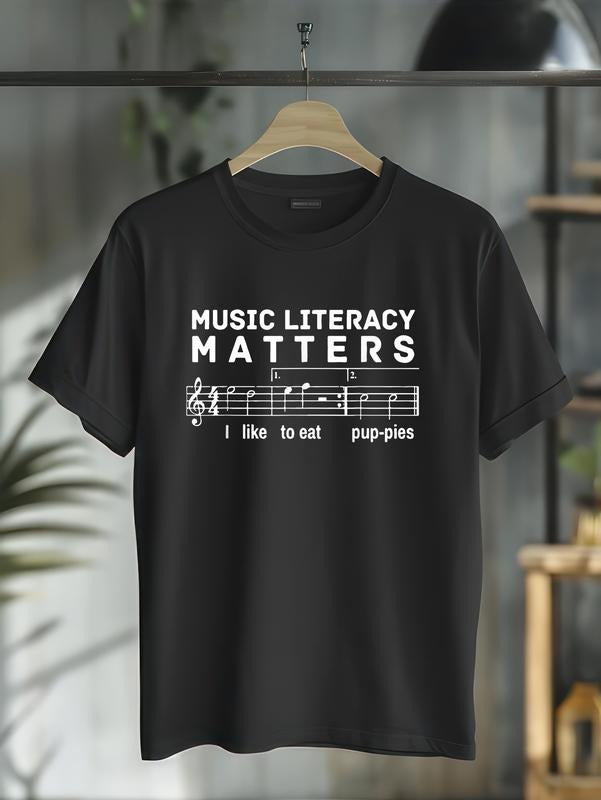 cotton music literacy matters Swoosh like Hidden leaf ninja eat puppies T-Shirt casual Fashion graphic tees women style...