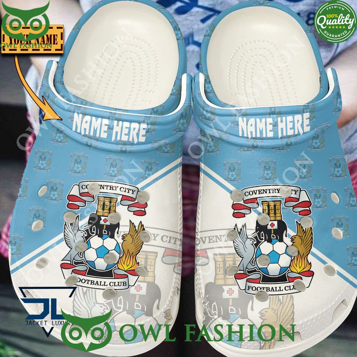 Coventry City F.C Custom Name EFL Football Club Croc