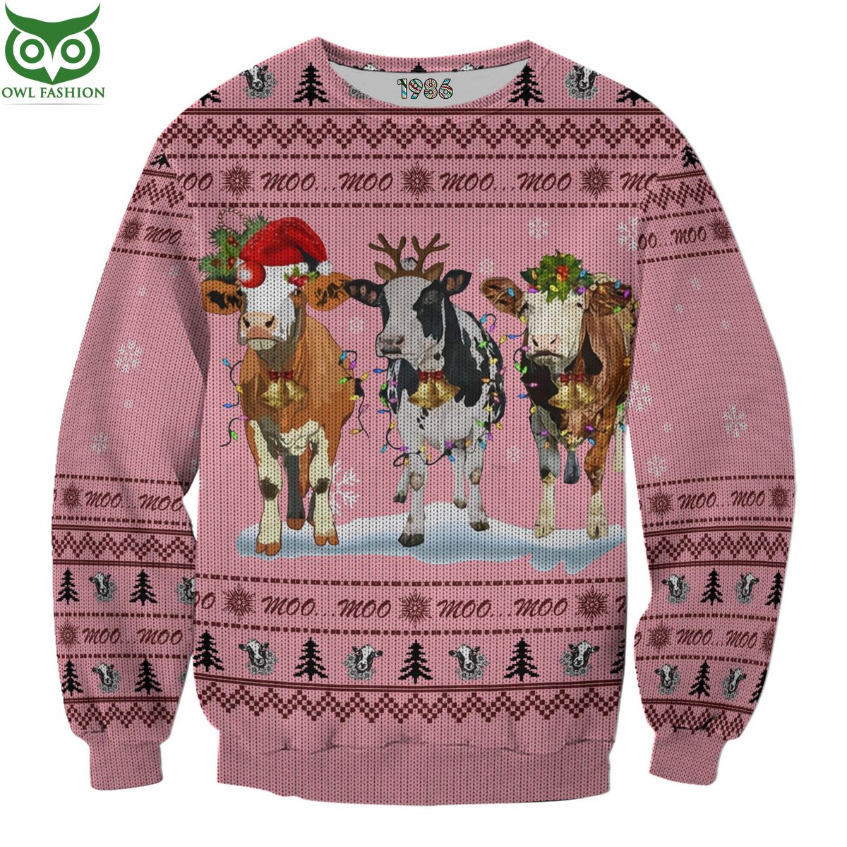 Cows Cute Christmas Ugly Sweater Jumpers