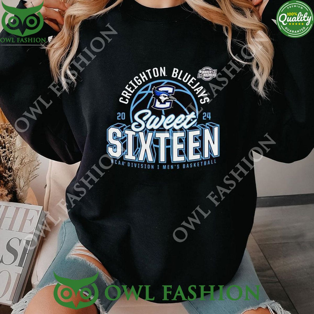 Creighton Bluejays 2024 Ncaa Division 1 Basketball Sweet Sixteen Shirt Hoodie
