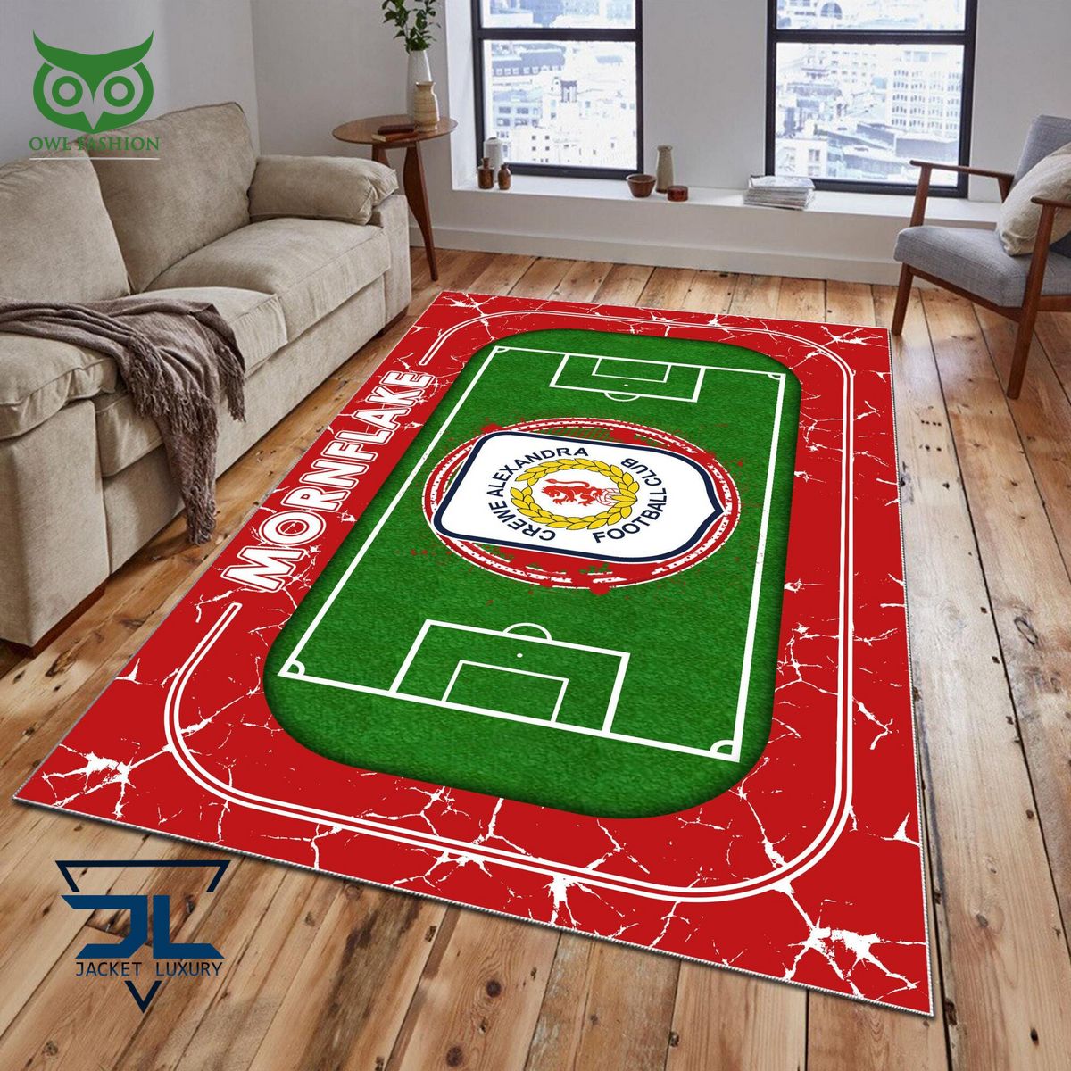 Crewe Alexandra English Football League EFL Premium Carpet Rug