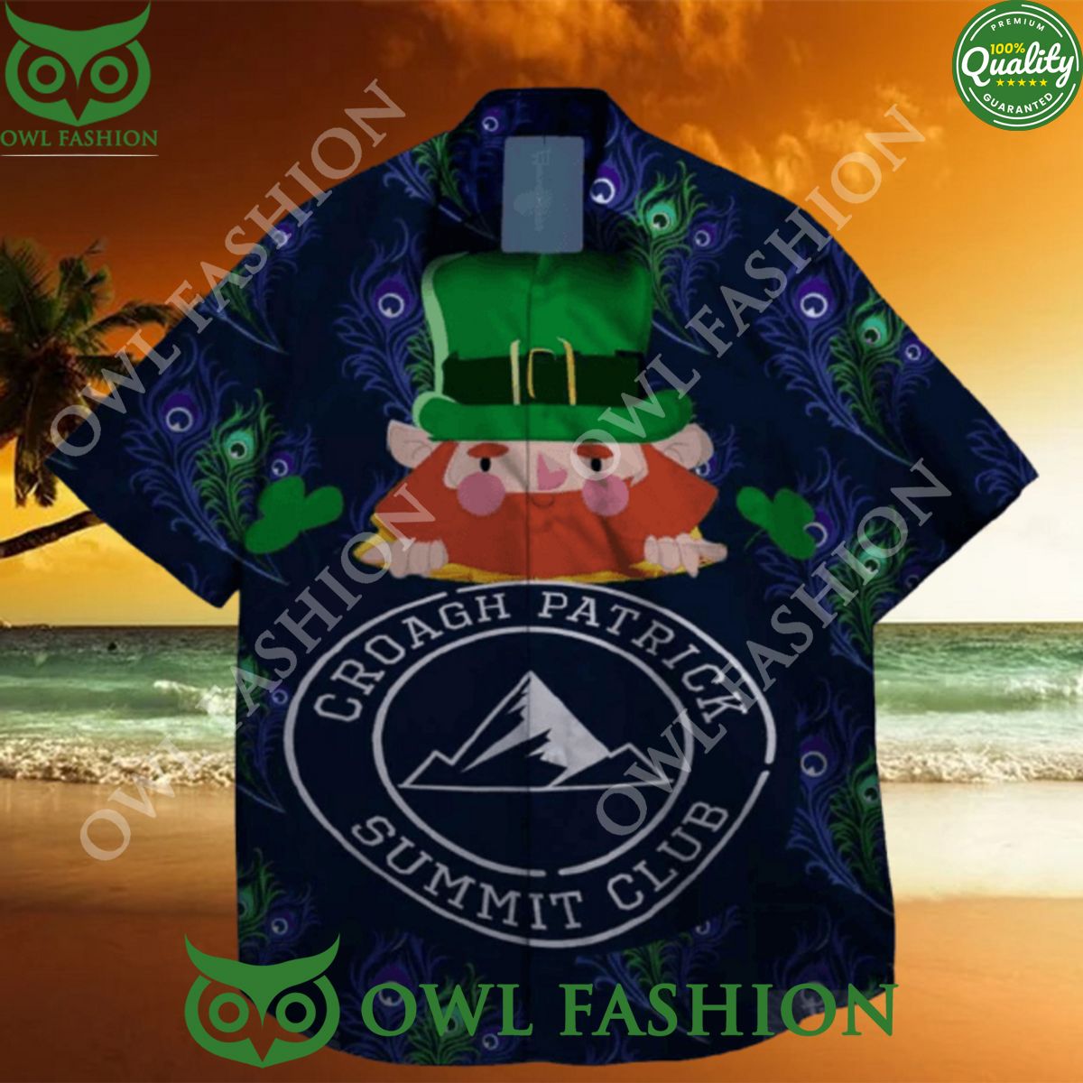 croach patrick summit club and shamrock st patrick day hawaiian shirt
