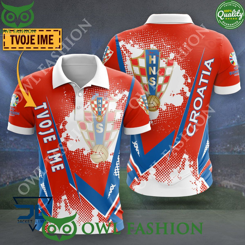 Croatia Euro Champion 2024 Limited Custom Name 3D Polo shirt