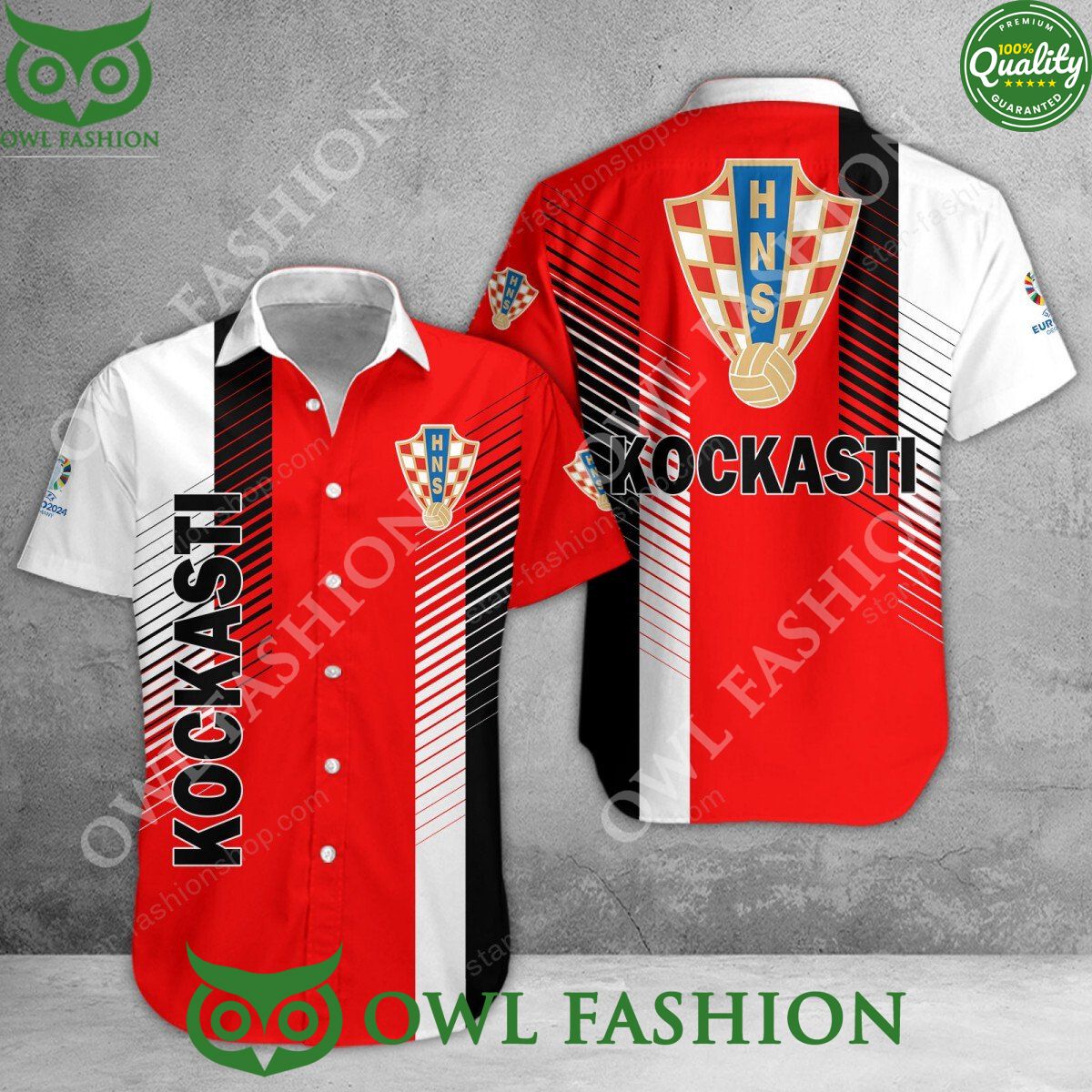Croatia national football team Logo White Black Red 3D Shirt Printed