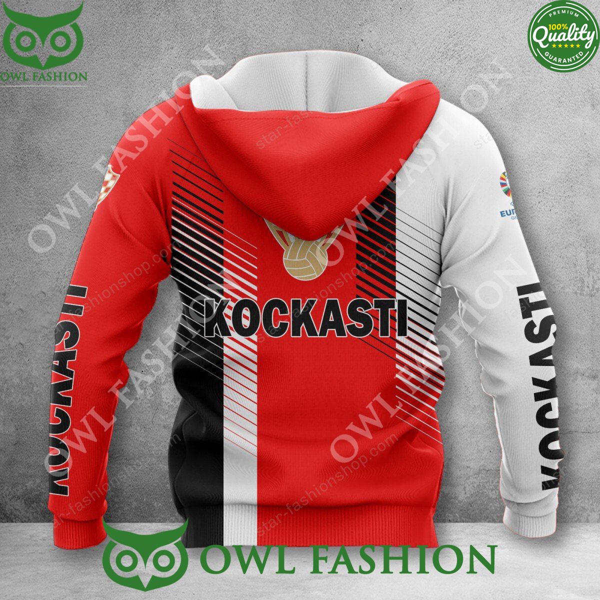 Croatia national football team Logo White Black Red 3D Shirt Printed