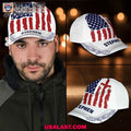 Cross American Flag Custom Name Classic Cap