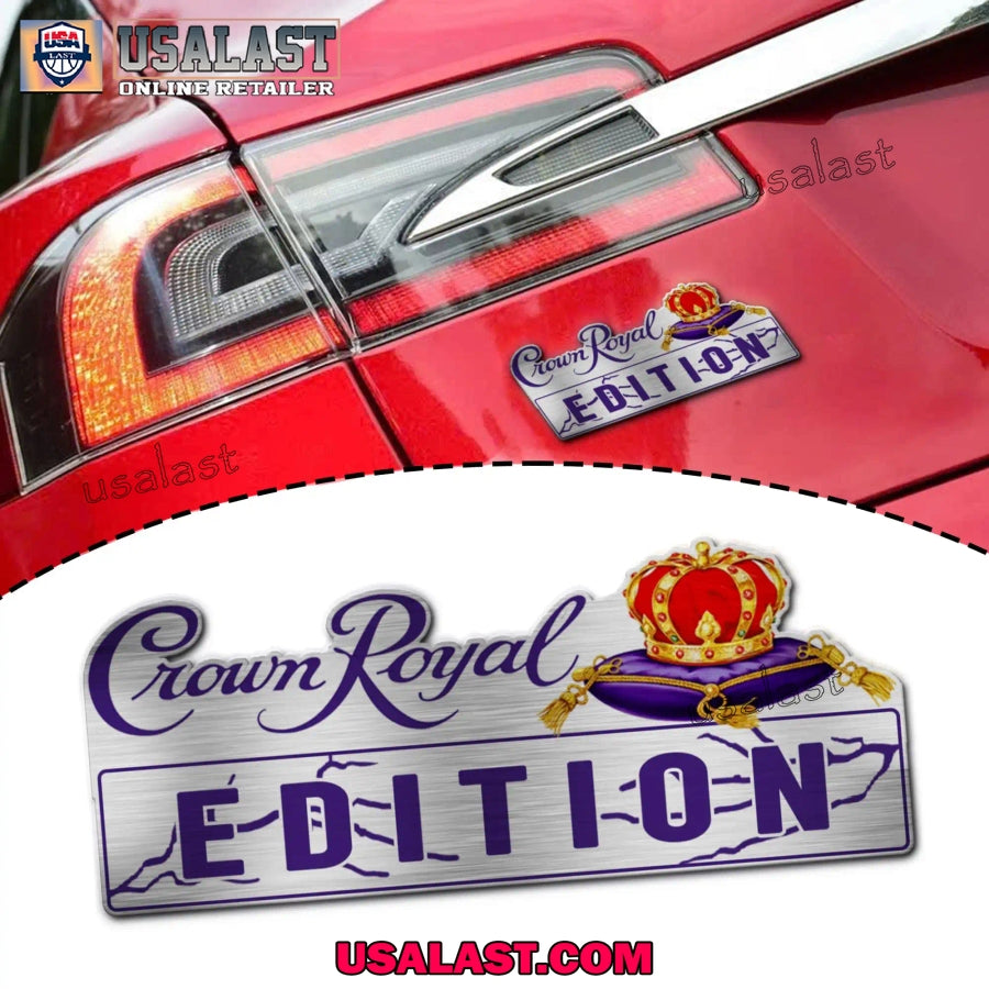 Crown Royal Whiskey Edition Custom 3D Car Badge Sticker