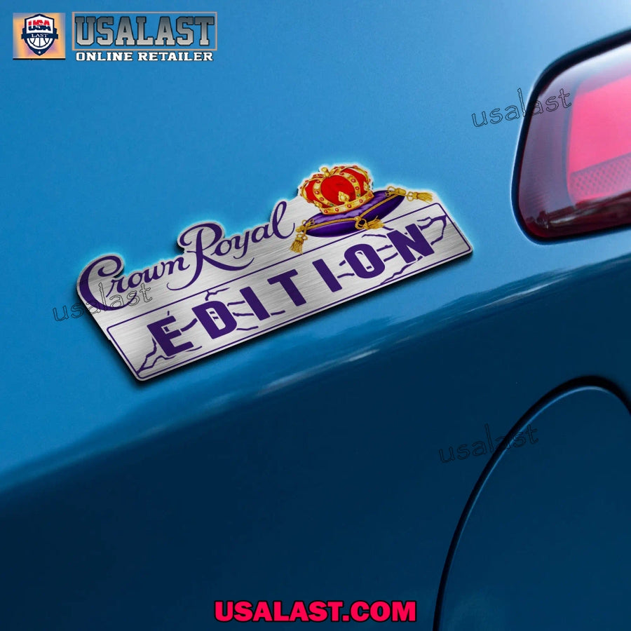 Crown Royal Whiskey Edition Custom 3D Car Badge Sticker