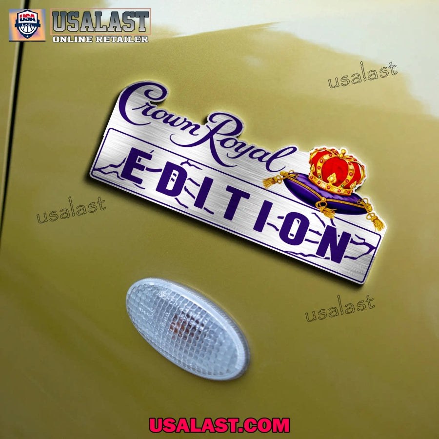 Crown Royal Whiskey Edition Custom 3D Car Badge Sticker