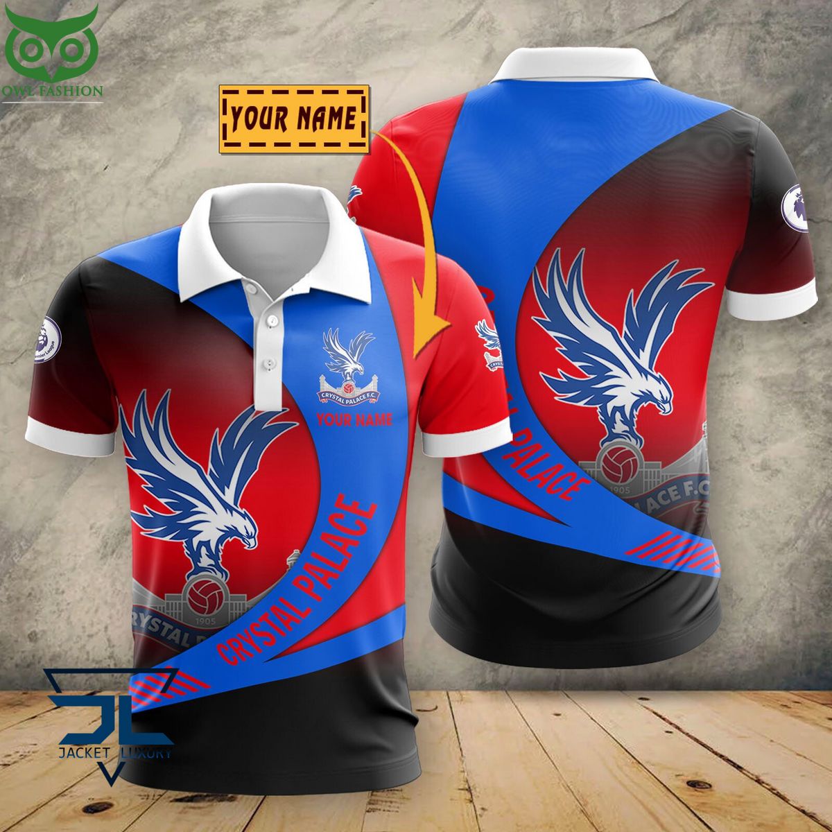 Crystal Palace F.C Premier League 2023 Customized 3D Polo Tshirt