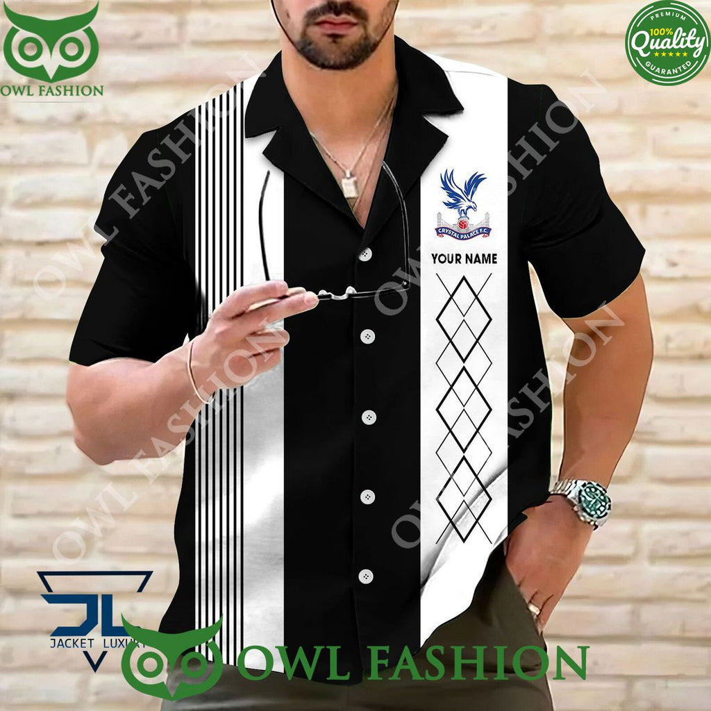 Crystal Palace F.C Premier League Custom Stripe Lines Hawaiian Shirt