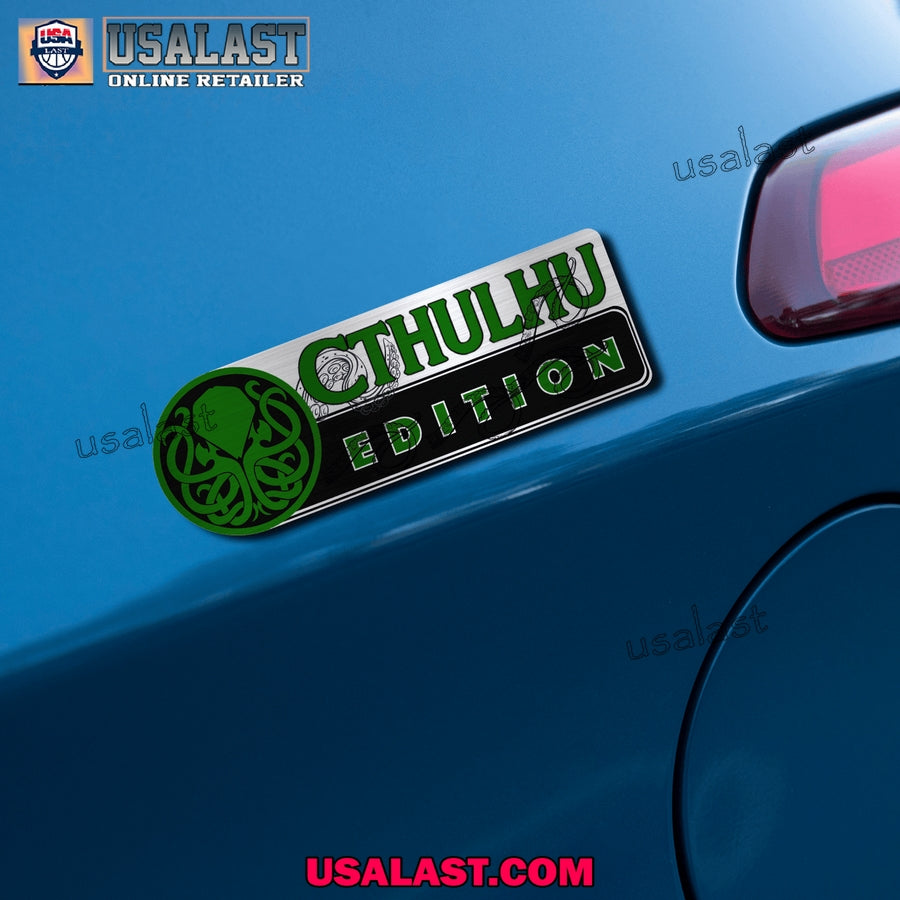 Cthulhu Edition Laser Engraved Car Name Badge
