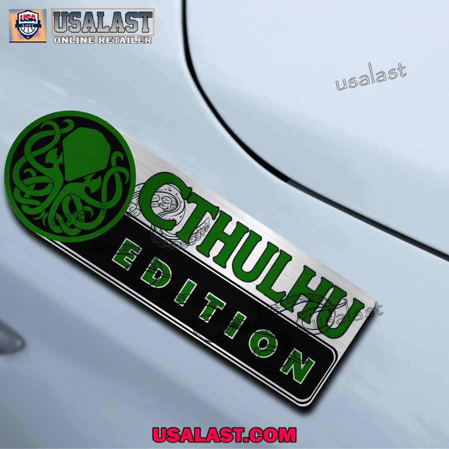 Cthulhu Edition Laser Engraved Car Name Badge