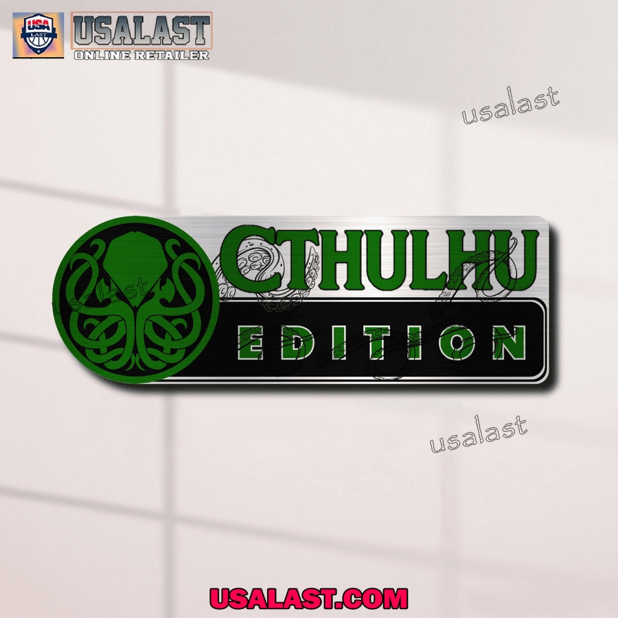 Cthulhu Edition Laser Engraved Car Name Badge
