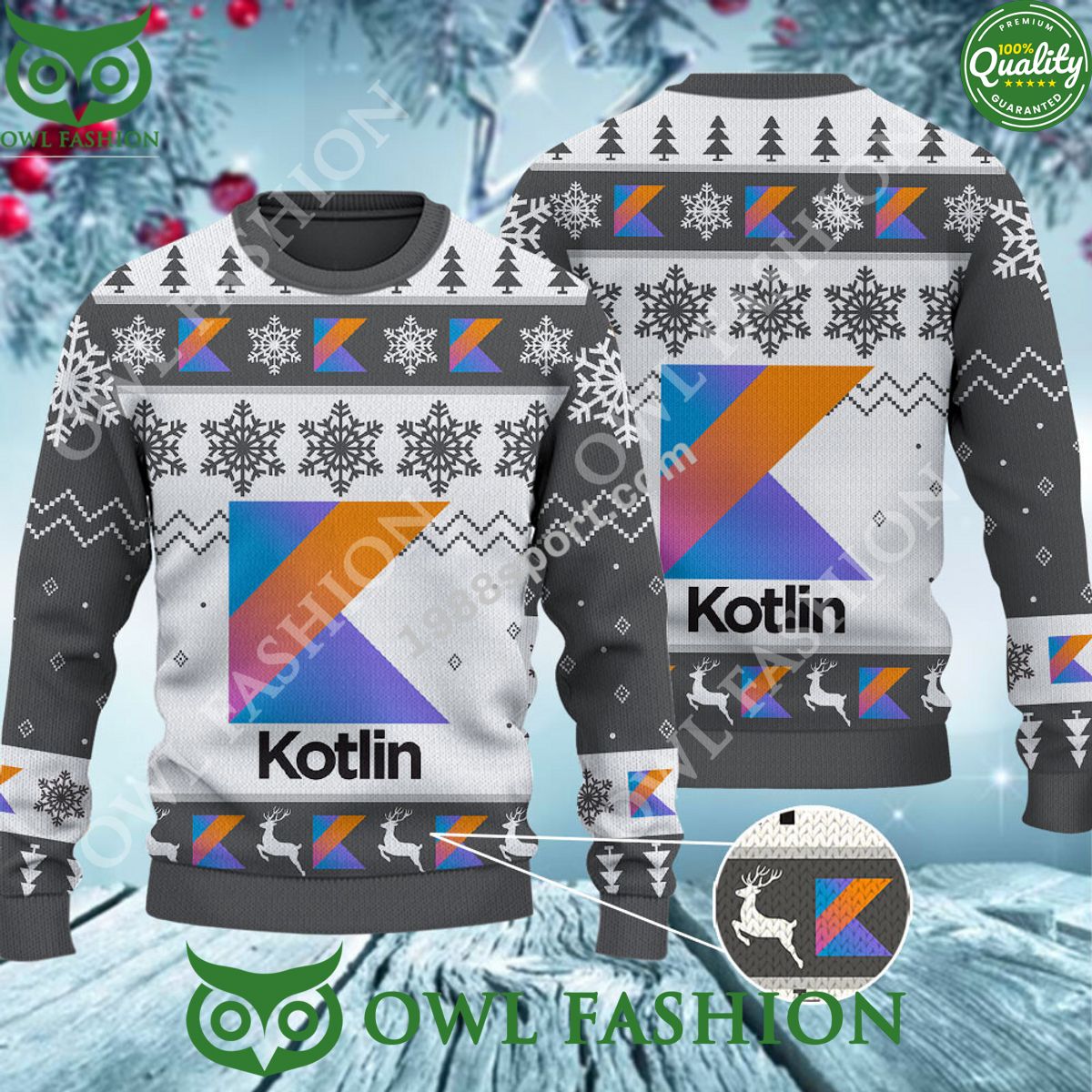 Custom Color Kotlin Ugly Sweater Jumper