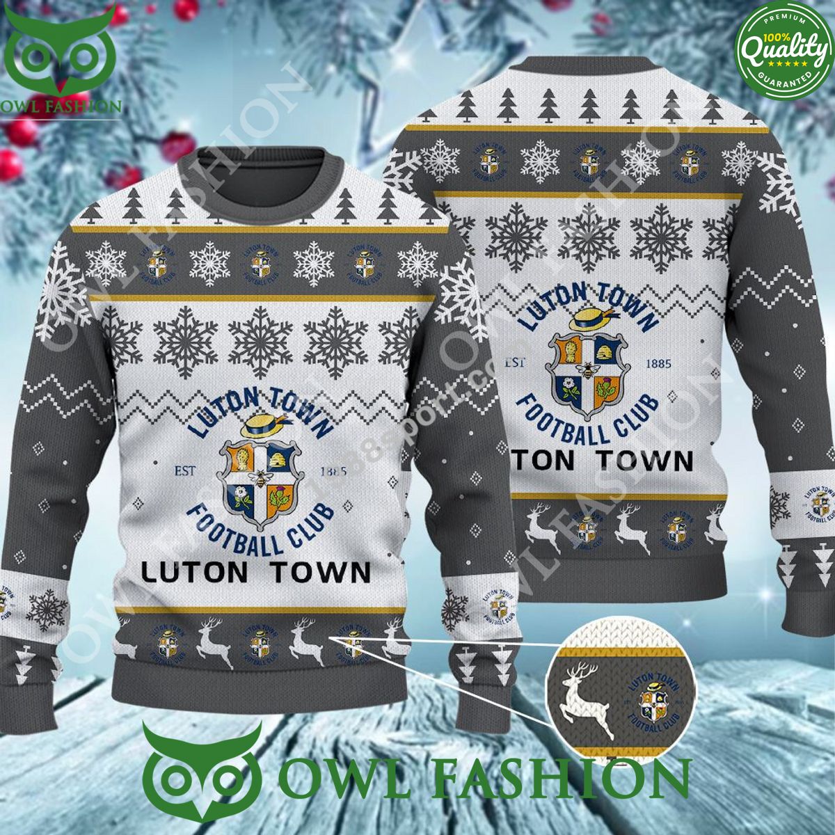Custom Color Luton Town Ugly Sweater Jumper