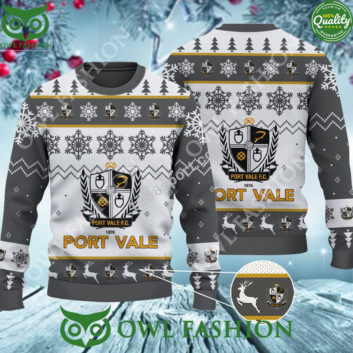 Custom Color Port Vale Ugly Sweater Jumper