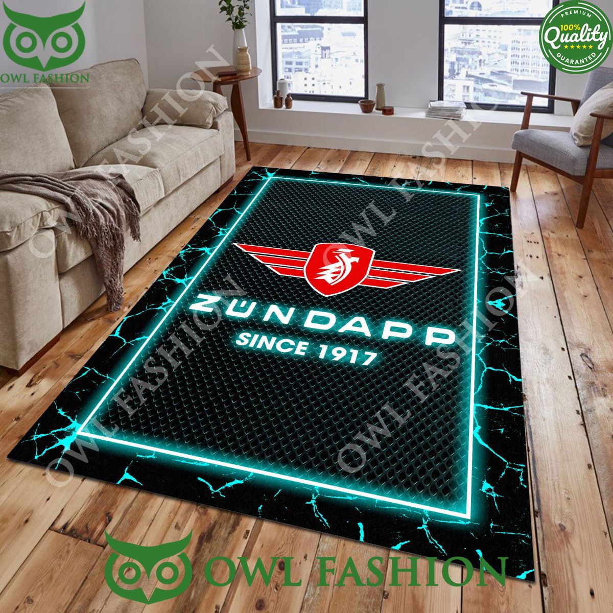 Custom Color Since 1917 Zundapp Classic Motorcycles Brand Carpet Rug