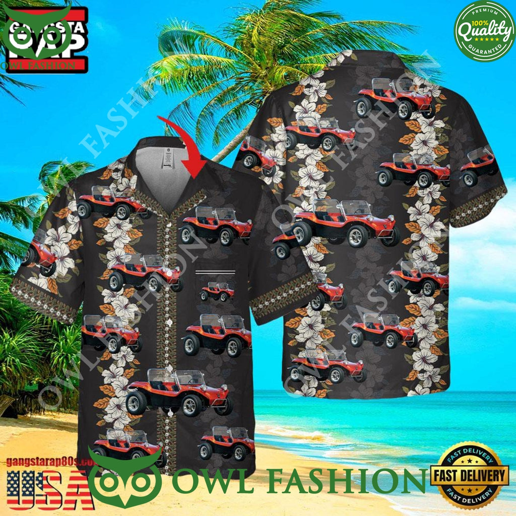 Custom Meyers Manx Dune Buggy Pocket Veteran Hawaiian Shirt