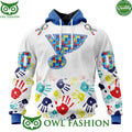 Custom Name and number NHL St. Louis Blues Autism Awareness Hand Pattern Paint hoodie shirt