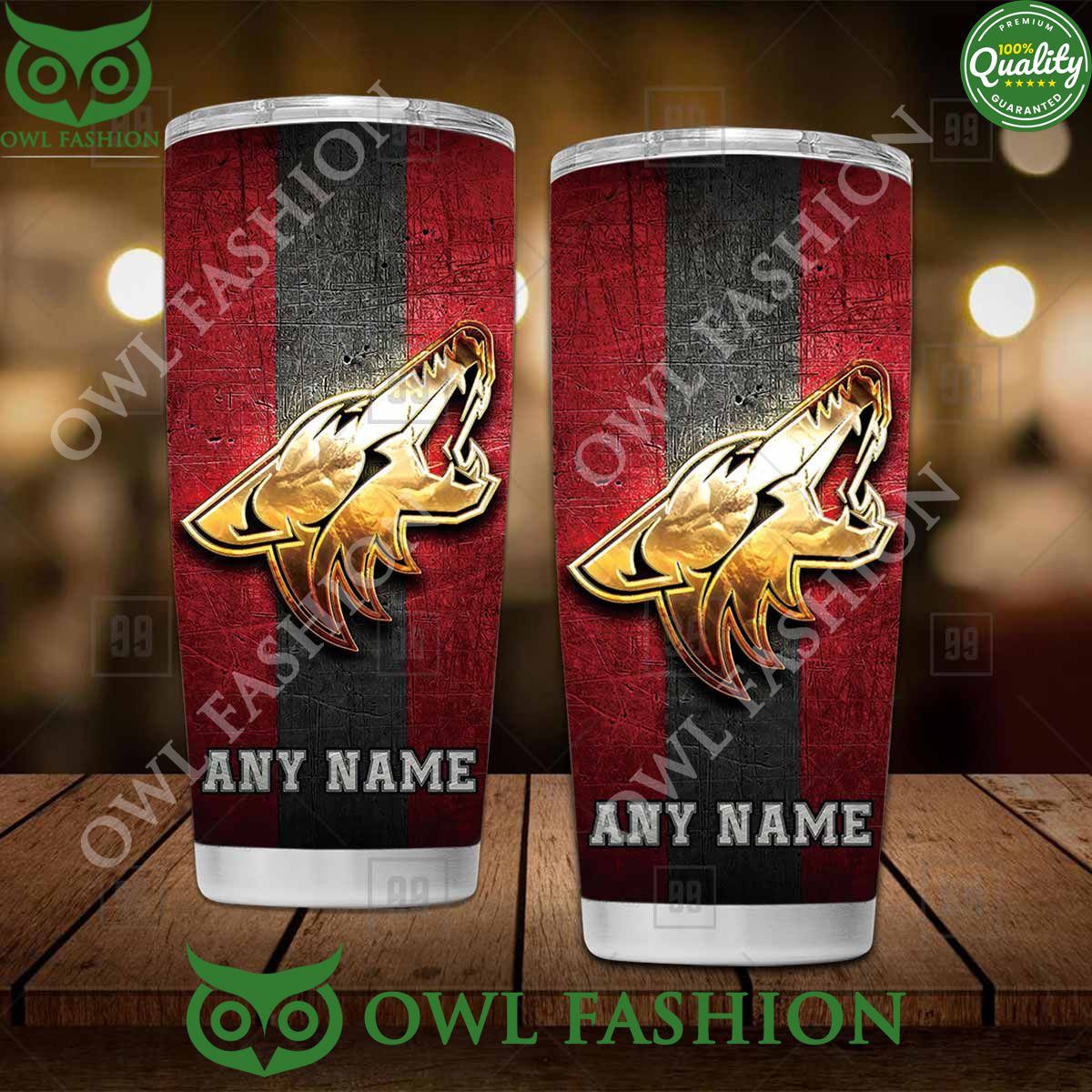 Custom Name Arizona Coyotes NHL Old Metal Tumbler