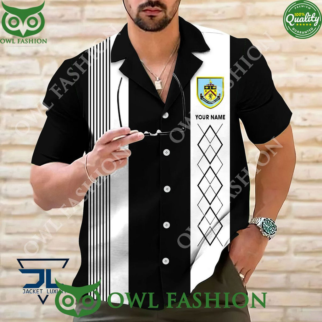 Custom Name Burnley Fc Stripe Lines Red EFL Championship hawaiian shirt