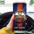 Custom Name Edmonton Oilers NHL Old Metal Tumbler