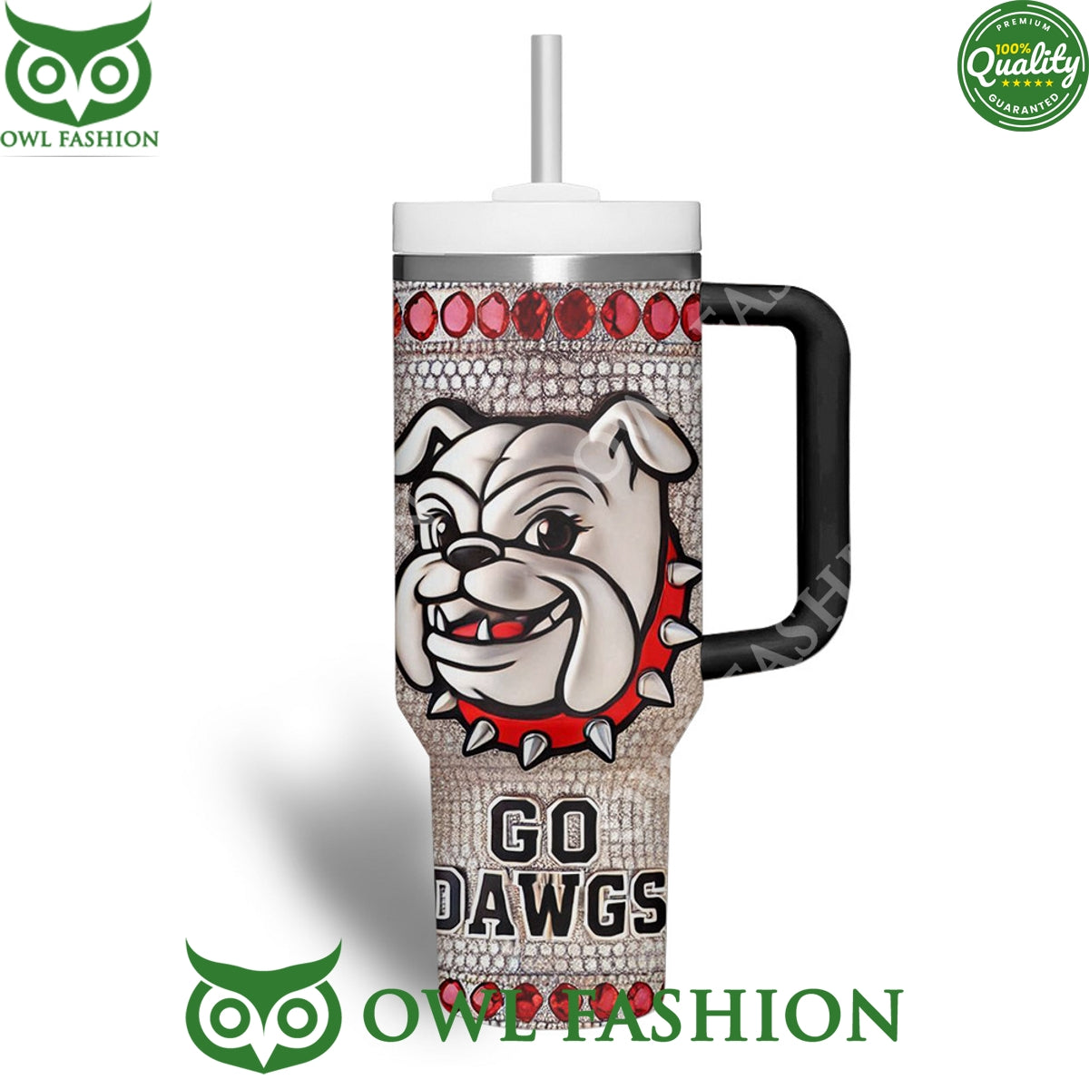 Custom Name Georgia Bulldogs Go Dawgs Logo Tumbler Cup