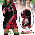 Custom Name Georgia Bulldogs Heart Pattern Hoodie Dress